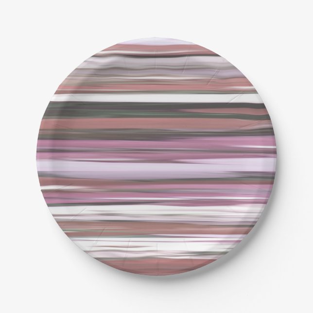 Abstract #2: Pink blur Paper Plates (Front)