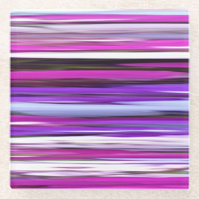 Abstract #2: Purple Blur Glass Coaster (Front)