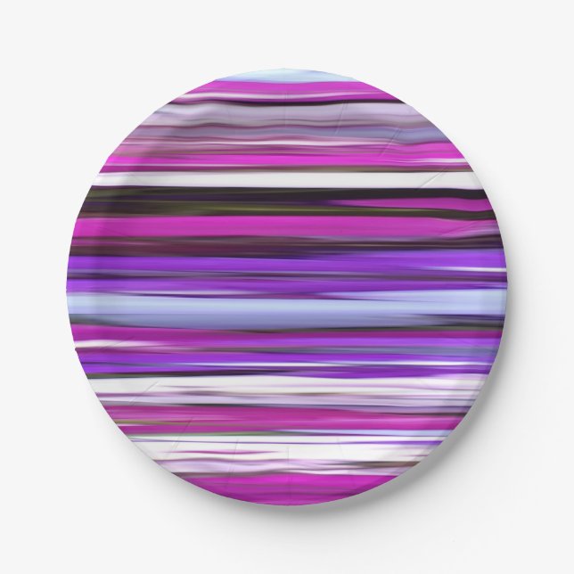 Abstract #2: Purple Blur Paper Plates (Front)