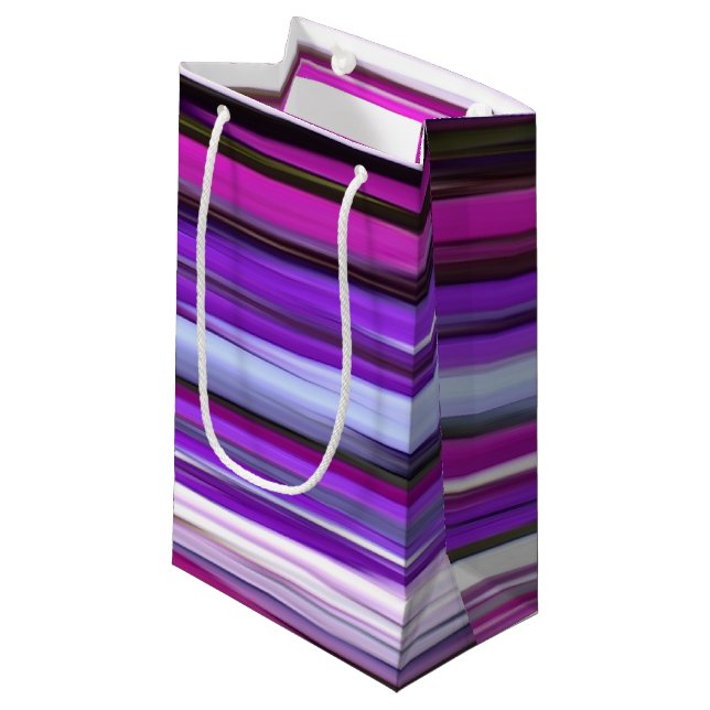 Abstract #2: Purple Blur Small Gift Bag (Front Angled)