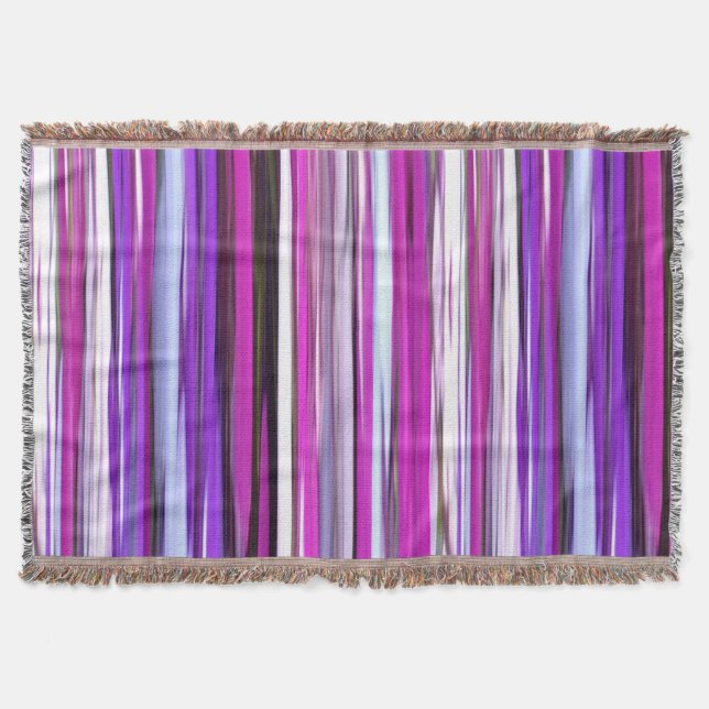 Abstract #2: Purple Blur Throw Blanket (Front)