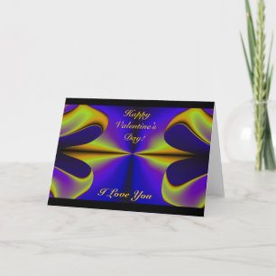 Abstract 2 Rainbow Heart Holiday Card