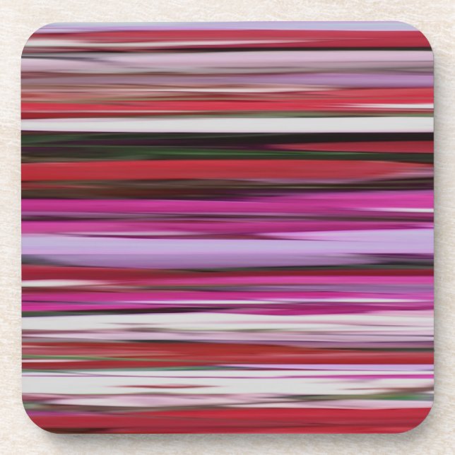 Abstract #2: Red blur Beverage Coaster (Front)