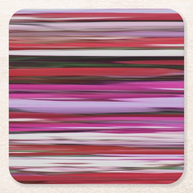Abstract #2: Red blur Square Paper Coaster (Front)
