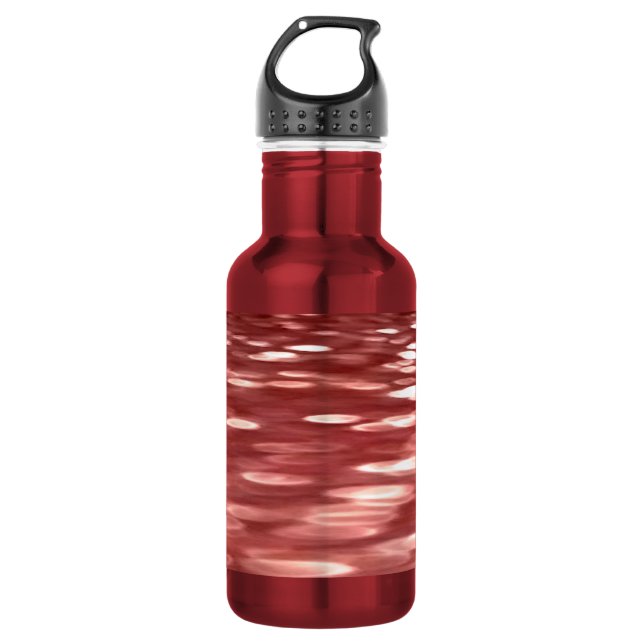 Abstract #2: Red blur Stainless Steel Water Bottle (Front)