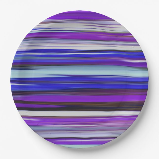 Abstract #2: Ultraviolet blur Paper Plates (Front)