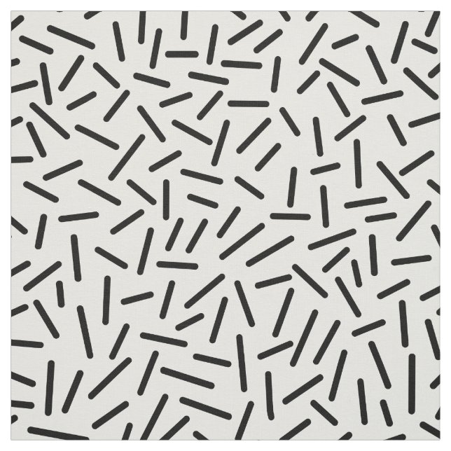 Abstract 300117 - Black on White Fabric (Swatch)