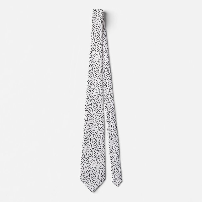 Abstract 300117 - Black on White Tie (Front)