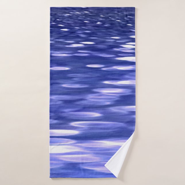 Abstract #3: Blue shimmer Bath Towel (Bath Towel)