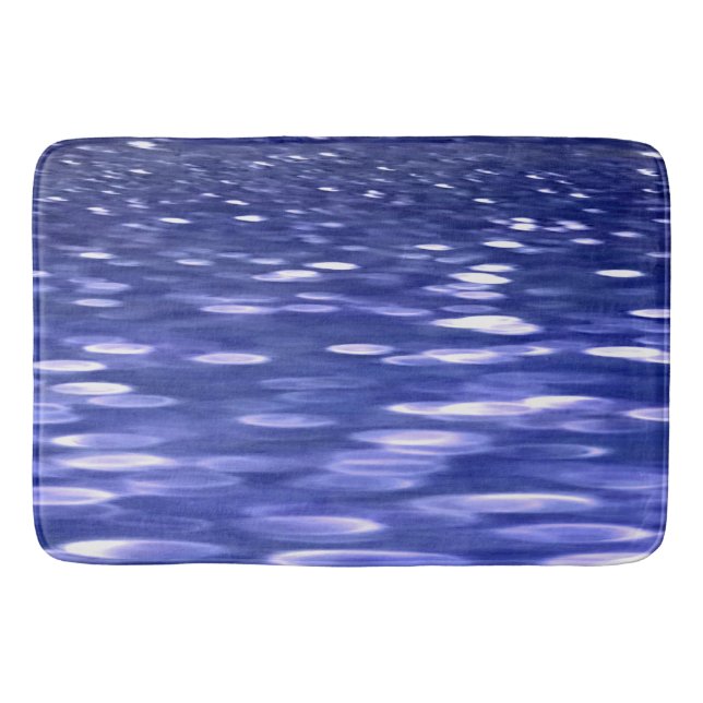 Abstract #3: Blue shimmer Bathroom Mat (Front)