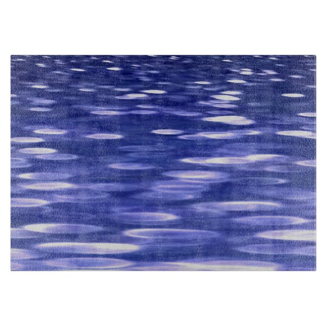 Abstract #3: Blue shimmer Cutting Board (Front)
