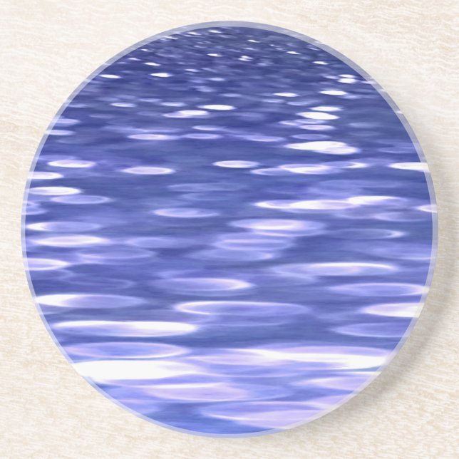 Abstract #3: Blue shimmer Drink Coaster (Front)