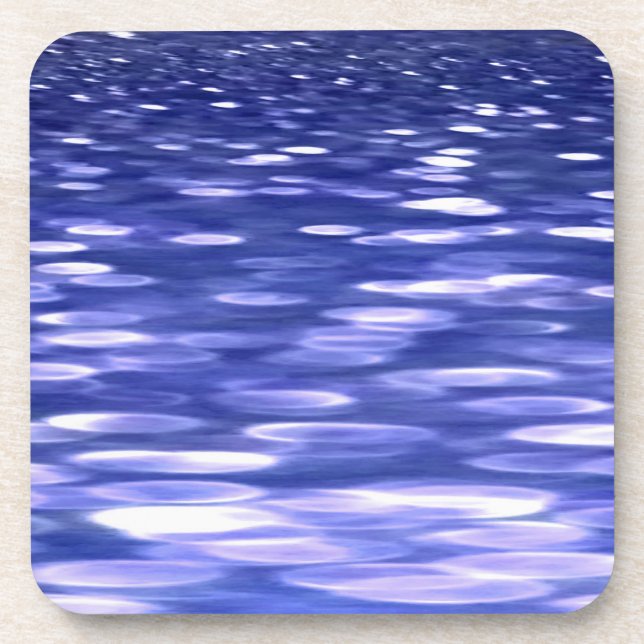 Abstract #3: Blue shimmer Drink Coaster (Front)