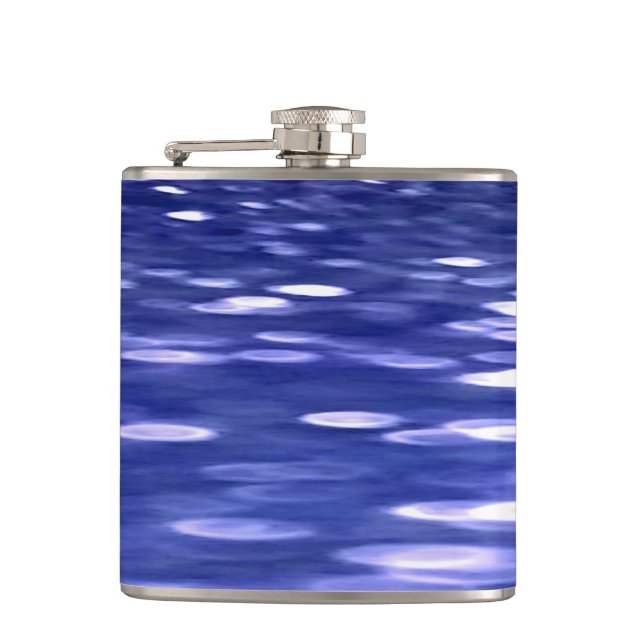 Abstract #3: Blue shimmer Flask (Front)