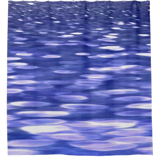 Abstract #3: Blue shimmer Shower Curtain (Front)