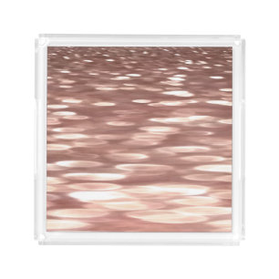 Abstract #3: Copper Rose Gold shimmer Acrylic Tray
