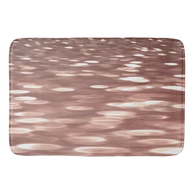 Abstract #3: Copper Rose Gold shimmer Bathroom Mat (Front)