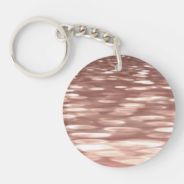 Abstract #3: Copper Rose Gold shimmer Keychain (Front)