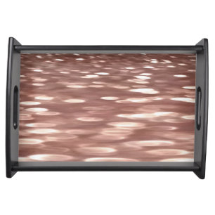 Abstract #3: Copper Rose Gold shimmer Serving Tray