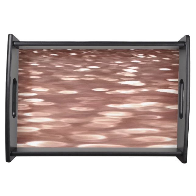 Abstract #3: Copper Rose Gold shimmer Serving Tray (Front)