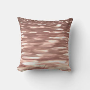 Abstract #3: Copper Rose Gold shimmer Throw Pillow