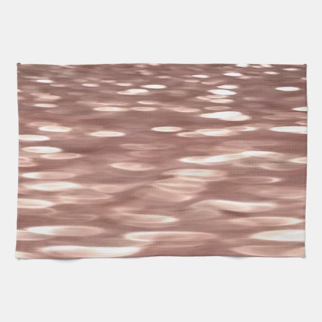 Abstract #3: Copper Rose Gold shimmer Towel (Horizontal)