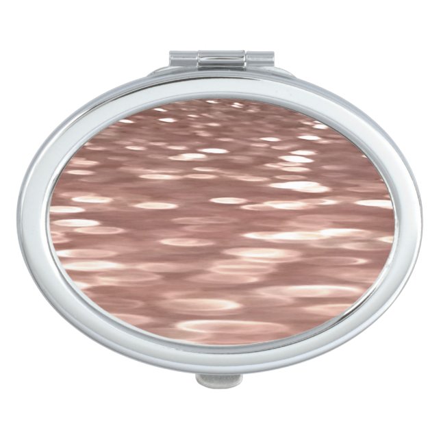 Abstract #3: Copper Rose Gold shimmer Vanity Mirror (Front)