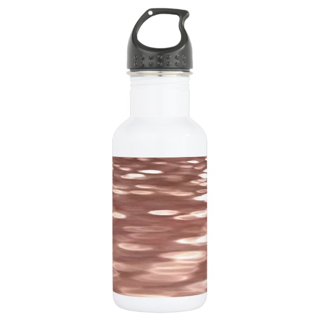 Abstract #3: Copper Rose Gold shimmer Water Bottle (Front)