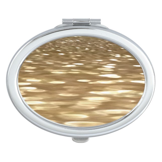 Abstract #3: Gold shimmer Compact Mirror (Front)