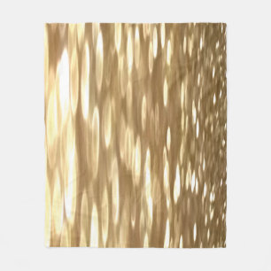 Abstract #3: Gold shimmer Fleece Blanket