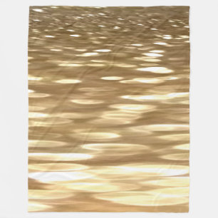 Abstract #3: Gold shimmer Fleece Blanket