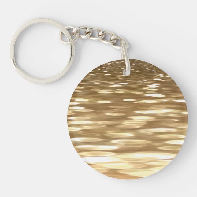 Abstract #3: Gold shimmer Keychain (Front)