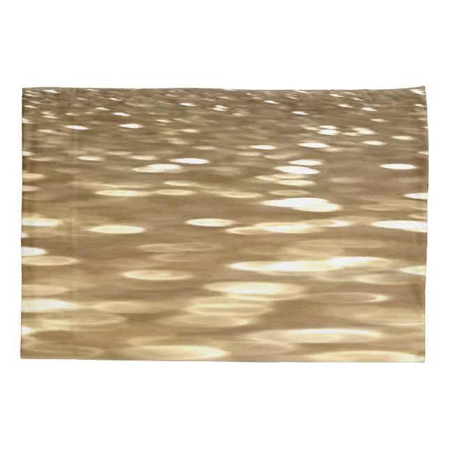 Abstract #3: Gold shimmer Pillowcase (Back)