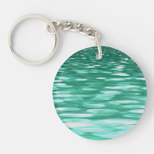 Abstract #3: Green Shimmer Keychain (Front)
