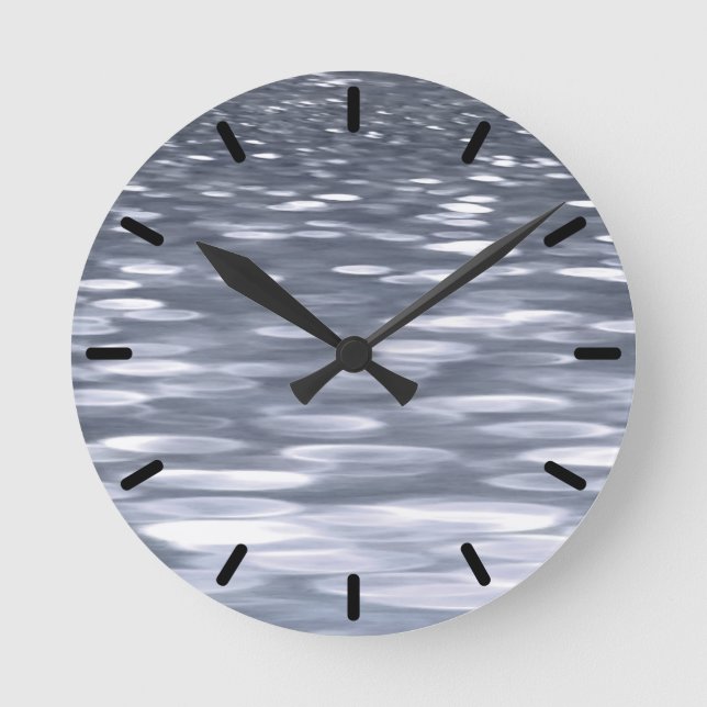 Abstract #3: Gunmetal shimmer Round Clock (Front)