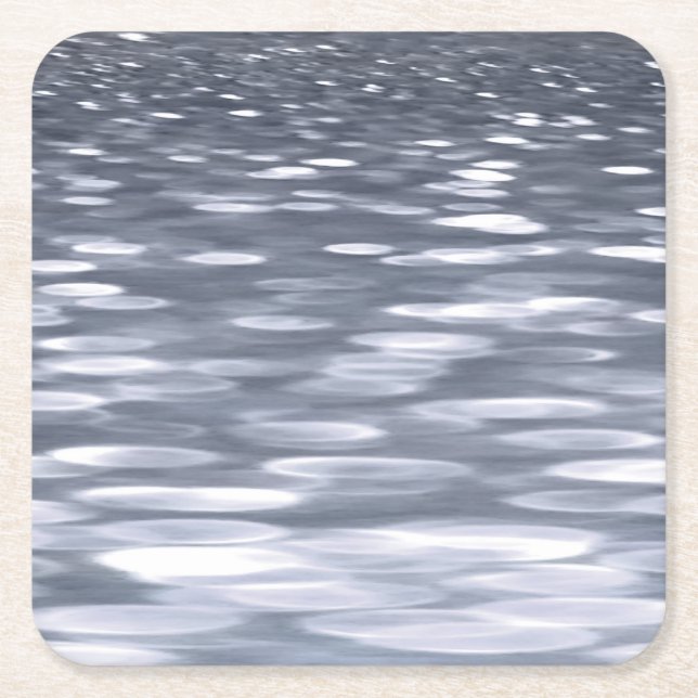 Abstract #3: Gunmetal shimmer Square Paper Coaster (Front)