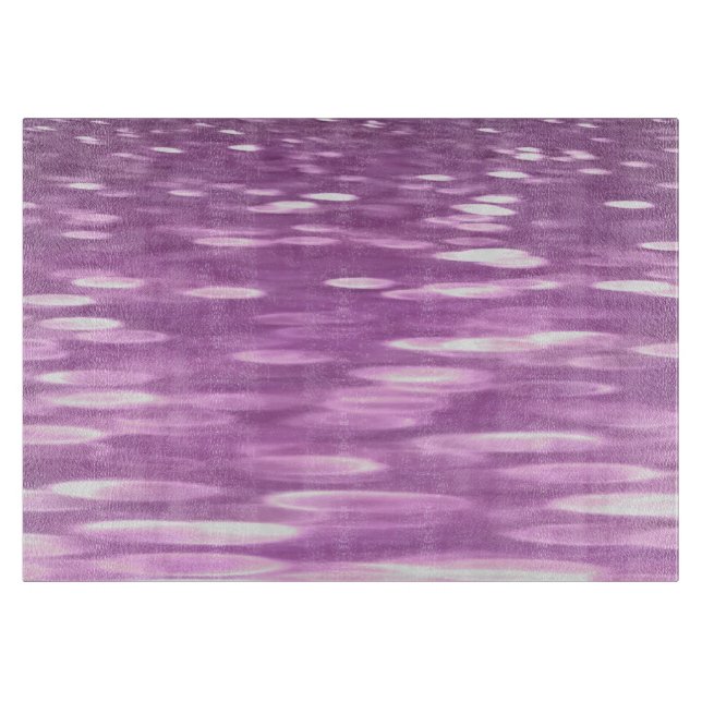 Abstract #3: Lilac Shimmer Cutting Board (Front)