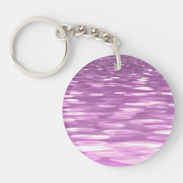 Abstract #3: Lilac Shimmer Keychain (Front)