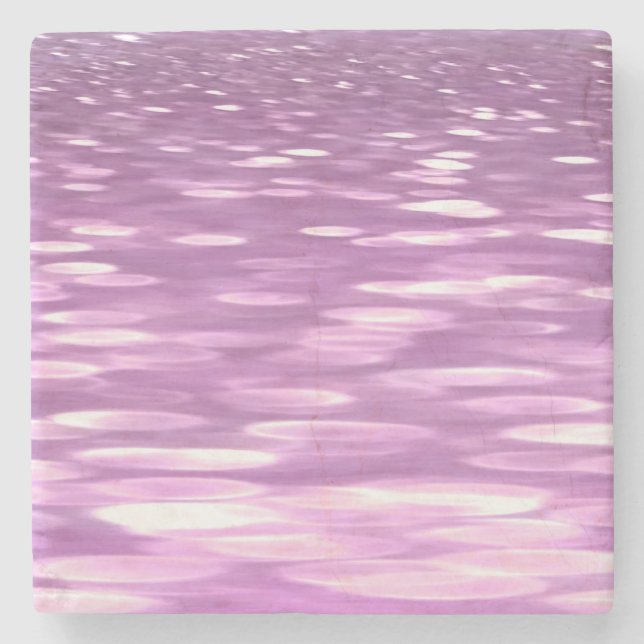 Abstract #3: Lilac Shimmer Stone Coaster (Front)