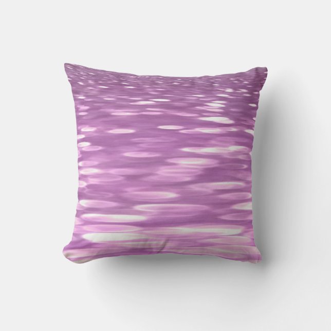 Abstract #3: Lilac Shimmer Throw Pillow (Front)
