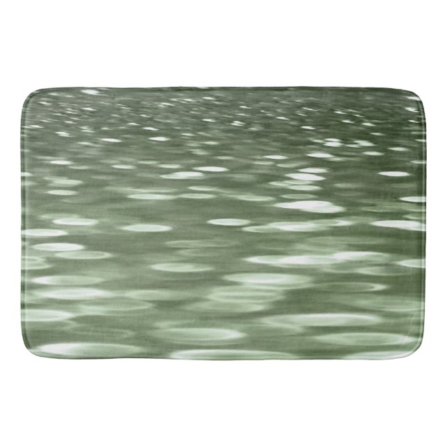 Abstract #3: Olive green blur Bathroom Mat (Front)