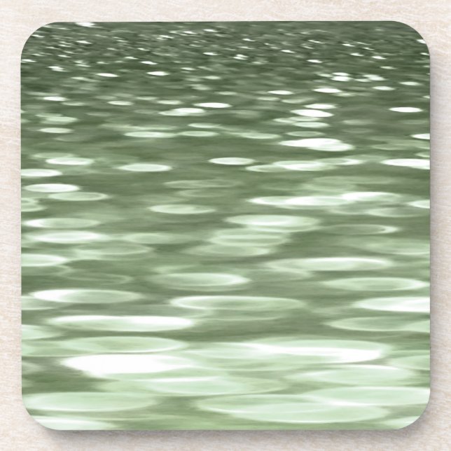 Abstract #3: Olive green blur Drink Coaster (Front)