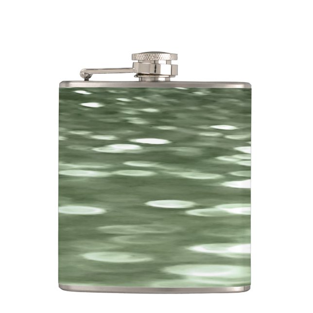 Abstract #3: Olive green blur Flask (Front)
