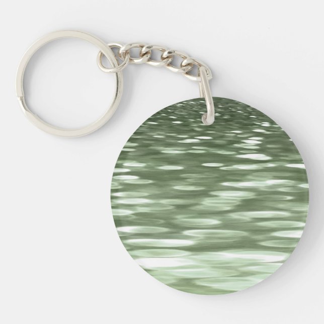Abstract #3: Olive green blur Keychain (Front)