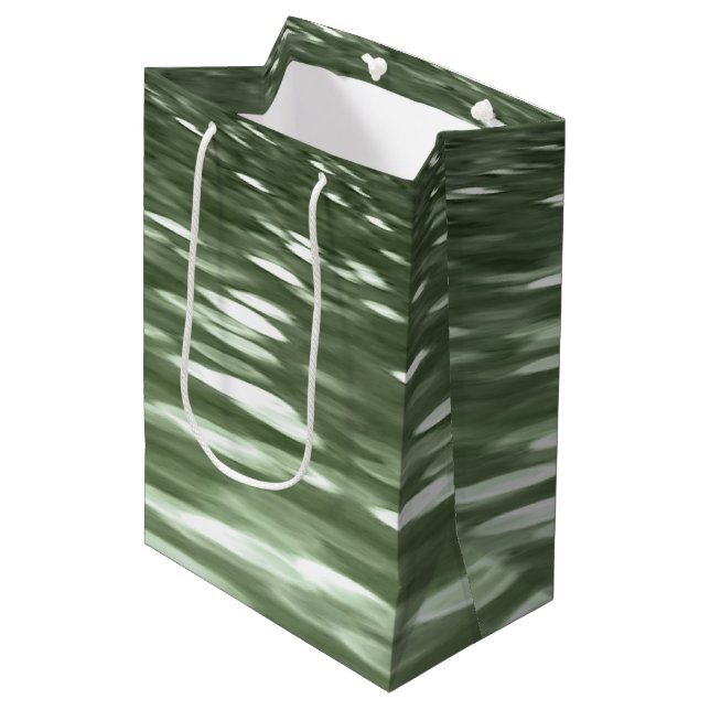 Abstract #3: Olive green blur Medium Gift Bag (Front Angled)