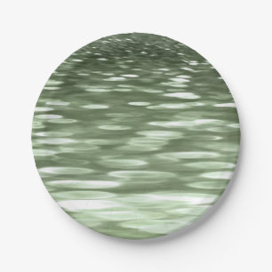 Abstract #3: Olive green blur Paper Plates