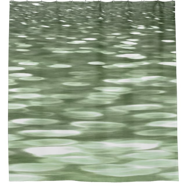 Abstract #3: Olive green blur Shower Curtain (Front)