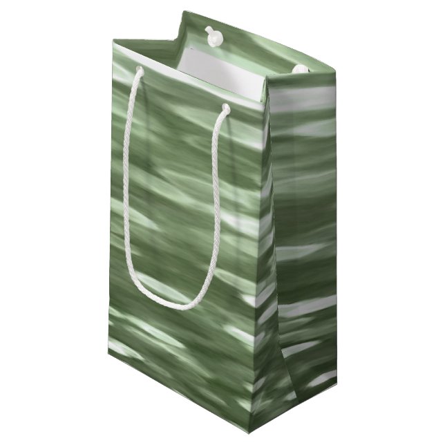 Abstract #3: Olive green blur Small Gift Bag (Front Angled)