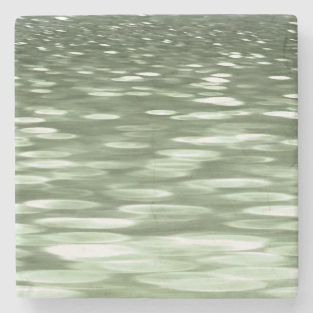 Abstract #3: Olive green blur Stone Coaster (Front)