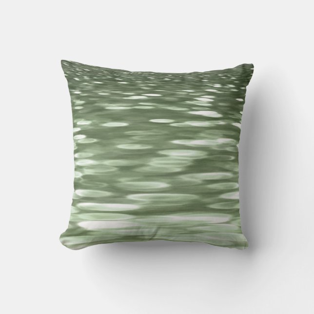 Abstract #3: Olive green blur Throw Pillow (Front)